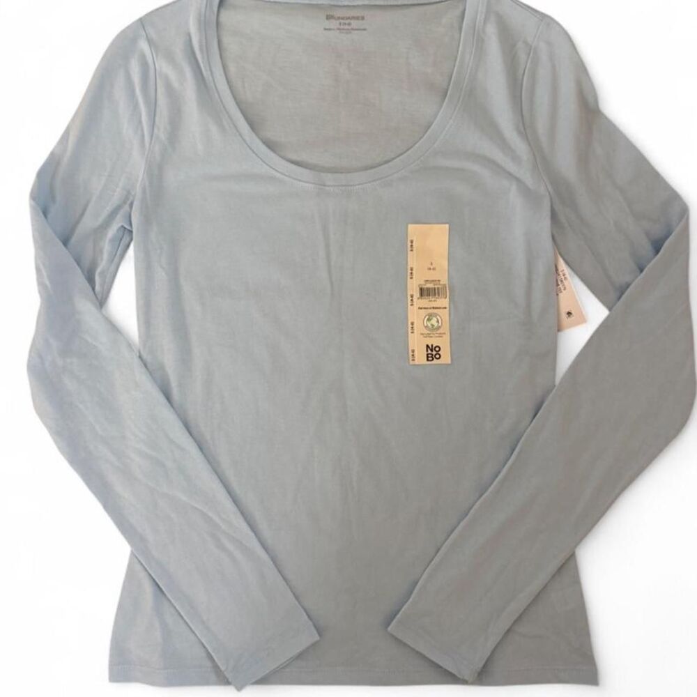 No-boundaries Women's Grey and Blue Shirt
